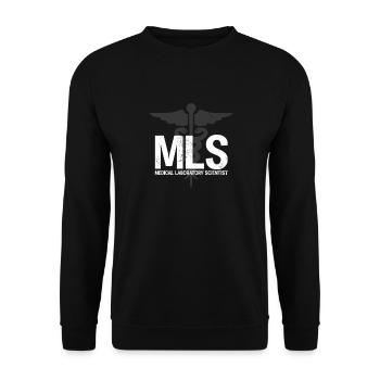 Scientifique de laboratoire médical Funny MLS Lab - Sweat-shirt Unisexe - noir - Devant - Alina (178cm) & Michal (187cm)