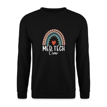 Med Tech Crew Boho Rainbow Funny Medical Lab - Unisex Sweatshirt - black - Front - Alina (178cm) & Michal (187cm)
