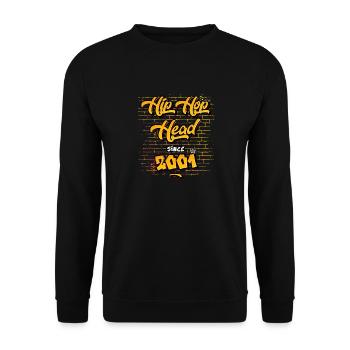 Tête de hip-hop depuis 2001 - 24 ans de Fire Beats - Sweat-shirt Unisexe - noir - Devant - Alina (178cm) & Michal (187cm)