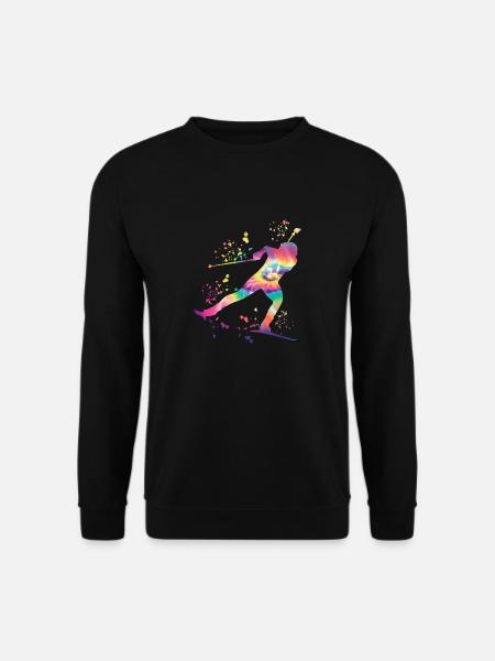 Biathlet Nordische Kombination Biathlon - Unisex Pullover - Schwarz