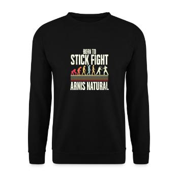 Escrima Arnis Natural Kampfsport - Unisex Pullover - Schwarz - Vorne - Alina (178cm) & Michal (187cm)