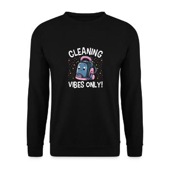 Nettoyant Lover Cleaner - Sweat-shirt Unisexe - noir - Devant - Alina (178cm) & Michal (187cm)