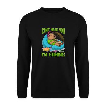 Capybara Gamer Gaming - Unisex Pullover - Schwarz - Vorne - Alina (178cm) & Michal (187cm)