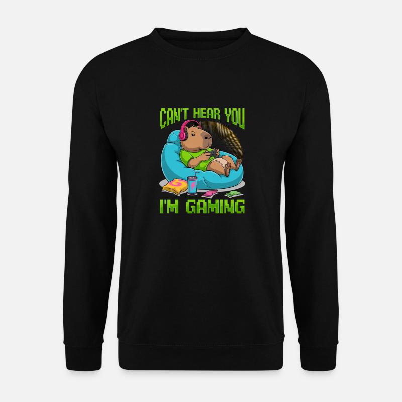 Capybara Gamer Gaming - Unisex Sweatshirt - black