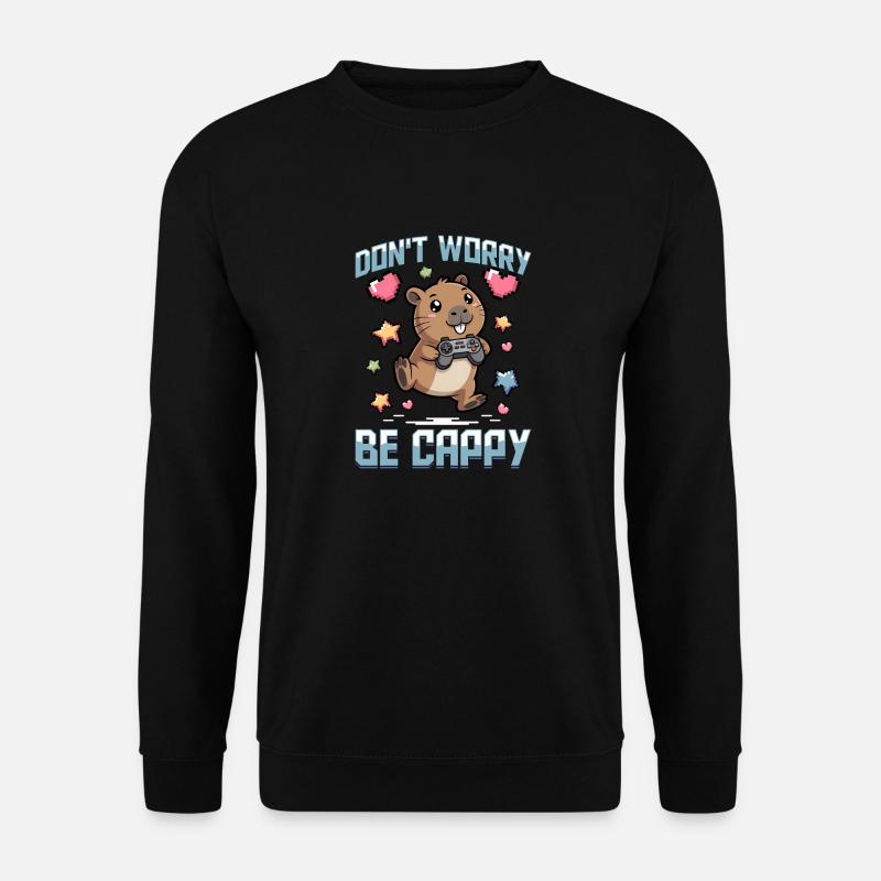 Capybara Gamer Gaming - Unisex Pullover - Schwarz