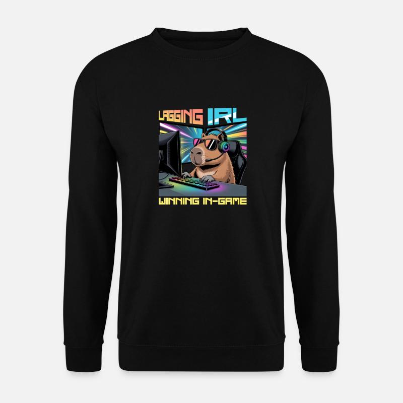 Capybara PC Gamer Gaming - Sweat-shirt Unisexe - noir