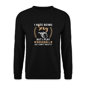 Baseball Saying Conception d’une équipe de baseball - Sweat-shirt Unisexe - noir - Devant - Alina (178cm) & Michal (187cm)