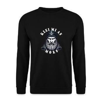East Frisian North Sea Seaman Klei Mi An Mors - Unisex Sweatshirt - black - Front - Alina (178cm) & Michal (187cm)