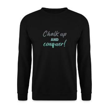 Boulderer Chalk Up et Conquer Bloc - Sweat-shirt Unisexe - noir - Devant - Alina (178cm) & Michal (187cm)