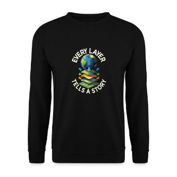 Geographic Information Systems Every Layer - Unisex Sweatshirt - black - Front - Alina (178cm) & Michal (187cm)