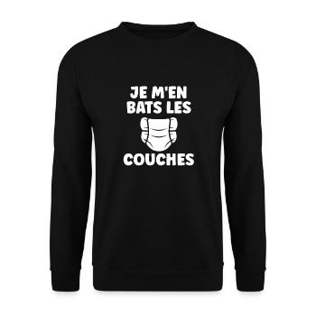 Couches - Sweat-shirt Unisexe - noir - Devant - Alina (178cm) & Michal (187cm)
