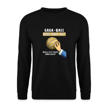voelkerball gaga ball - Unisex Pullover - Schwarz - Vorne - Alina (178cm) & Michal (187cm)