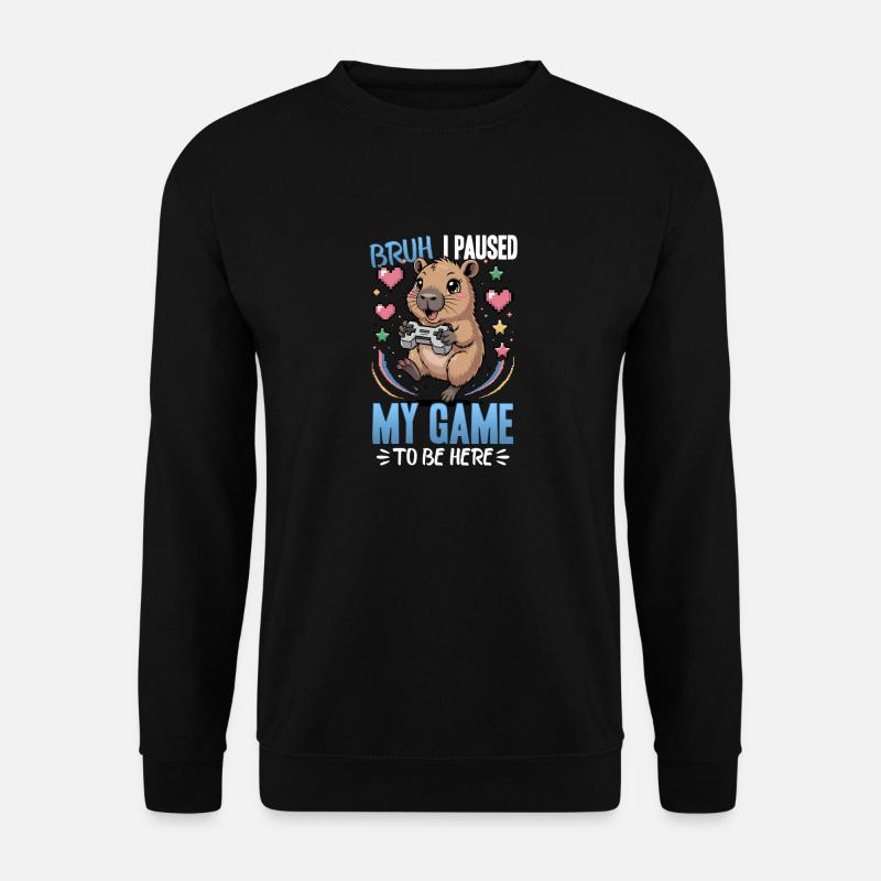 Capybara Gamer Gaming - Sweat-shirt Unisexe - noir