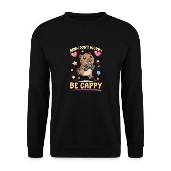 Capybara Gamer Gaming - Unisex Pullover - Schwarz - Vorne - Alina (178cm) & Michal (187cm)