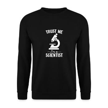 Trust Me I'm A Scientist MLS Lab Scientist - Unisex Sweatshirt - black - Front - Alina (178cm) & Michal (187cm)