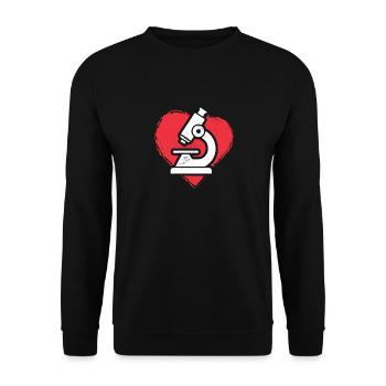 Liebe Medizinischer Laborwissenschaftler Lustiger MLS-Wissenschaftler - Unisex Pullover - Schwarz - Vorne - Alina (178cm) & Michal (187cm)