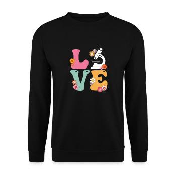 Liebe Medizinischer Laborwissenschaftler Boho Regenbogen MLS - Unisex Pullover - Schwarz - Vorne - Alina (178cm) & Michal (187cm)