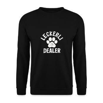 Hundebesitzer lustiger Spruch Hund Geschenk Idee - Unisex Pullover - Schwarz - Vorne - Alina (178cm) & Michal (187cm)