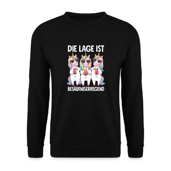 La situation est l’ivresse - Sweat-shirt Unisexe - noir - Devant - Alina (178cm) & Michal (187cm)