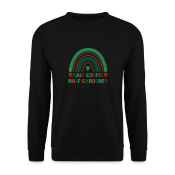 Gärtner brauchen Kaffee Humor Design - Unisex Pullover - Schwarz - Vorne - Alina (178cm) & Michal (187cm)