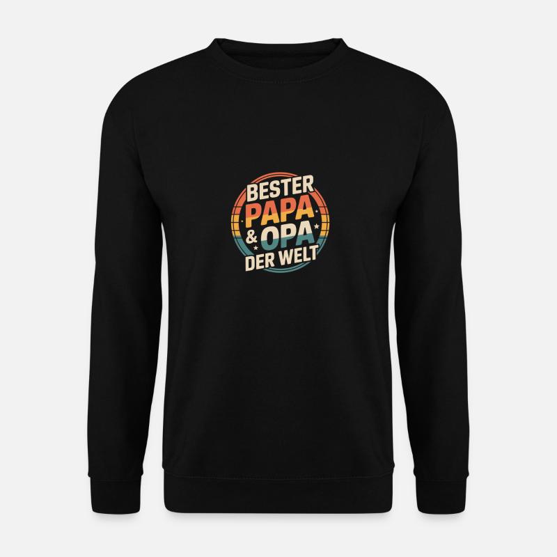 Bester Papa & Opa Der Welt Vintage - Unisex Pullover - Schwarz