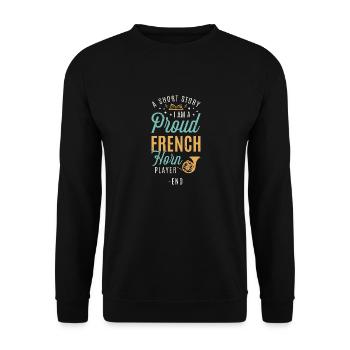 Cor français Une nouvelle Je suis un musicien fier - Sweat-shirt Unisexe - noir - Devant - Alina (178cm) & Michal (187cm)
