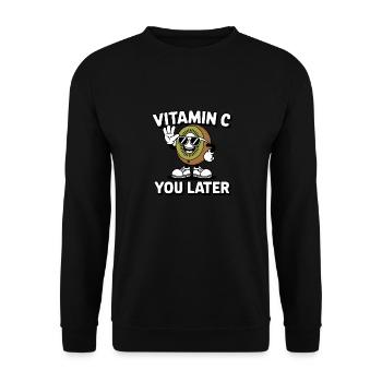 Lustige Kiwi Vitamin C Obst Kiwifrucht - Unisex Pullover - Schwarz - Vorne - Alina (178cm) & Michal (187cm)
