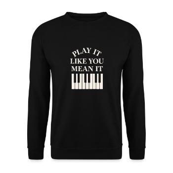 Classical Pianist Piano Life Music Recital - Unisex Sweatshirt - black - Front - Alina (178cm) & Michal (187cm)