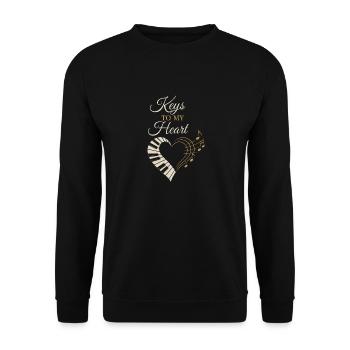 Classical Pianist Piano Life Music Recital - Unisex Sweatshirt - black - Front - Alina (178cm) & Michal (187cm)