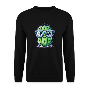 Cactus à lunettes - Sweat-shirt Unisexe - noir - Devant - Alina (178cm) & Michal (187cm)