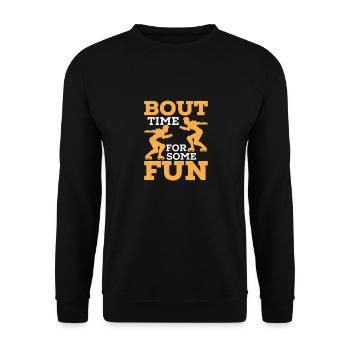 Bout Time For Some Fun Roller Derby Skating - Unisex Sweatshirt - black - Front - Alina (178cm) & Michal (187cm)
