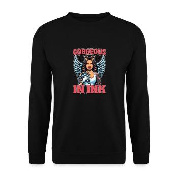 Tattoo Artist Gorgeous In Ink Tattooer Tattoo Art - Unisex Pullover - Schwarz - Vorne - Alina (178cm) & Michal (187cm)
