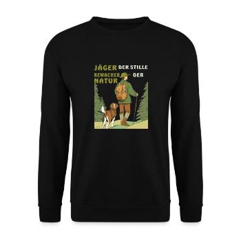 HUNTER GUARDIAN OF NATURE - Unisex Sweatshirt - black - Front - Alina (178cm) & Michal (187cm)