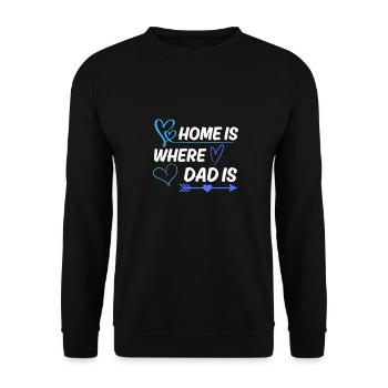 Dad Saying Design for Father's Day - Unisex Sweatshirt - black - Front - Alina (178cm) & Michal (187cm)