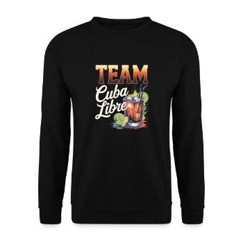 Cocktail Bartender Team Cuba Libre - Sweat-shirt Unisexe - noir - Devant - Alina (178cm) & Michal (187cm)