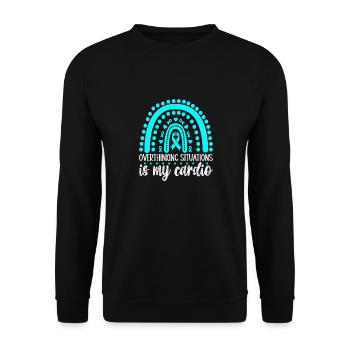 Trouble anxieux Trouble anxieux - Sweat-shirt Unisexe - noir - Devant - Alina (178cm) & Michal (187cm)