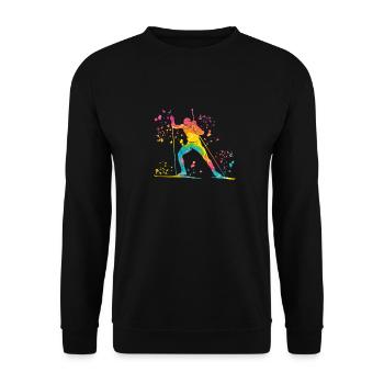 Biathlète Biathlon combiné nordique - Sweat-shirt Unisexe - noir - Devant - Alina (178cm) & Michal (187cm)