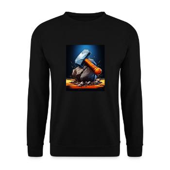 VATHOR HAMMER - Sweat-shirt Unisexe - noir - Devant - Alina (178cm) & Michal (187cm)
