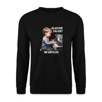 UN TALENT DE PIANO EN ROUTE - Sweat-shirt Unisexe - noir - Devant - Alina (178cm) & Michal (187cm)