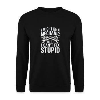 Mechanic Craftsman Design - Unisex Sweatshirt - black - Front - Alina (178cm) & Michal (187cm)