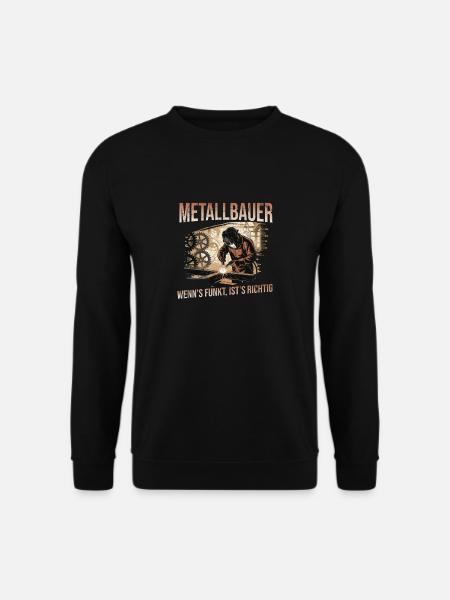 Metallbauer Lustiger Spruch Metallbau Cool Geselle - Unisex Pullover - Schwarz