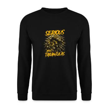 Serious About Tarantulas Pet Spider Owner - Unisex Sweatshirt - black - Front - Alina (178cm) & Michal (187cm)
