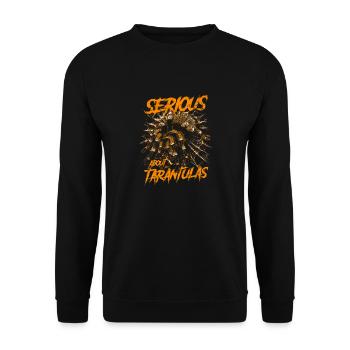 Serious About Tarantulas Pet Spider Owner - Unisex Sweatshirt - black - Front - Alina (178cm) & Michal (187cm)