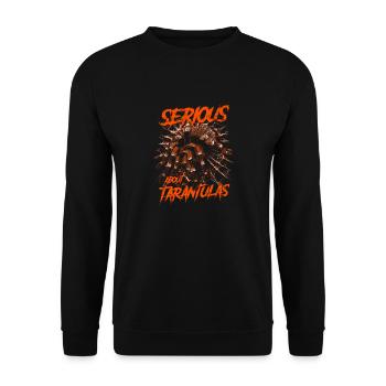 Serious About Tarantulas Pet Spider Owner - Unisex Sweatshirt - black - Front - Alina (178cm) & Michal (187cm)