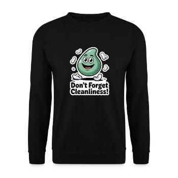 BOOGERS, VERGESSEN SIE NICHT DIE SAUBERKEIT - Unisex Pullover - Schwarz - Vorne - Alina (178cm) & Michal (187cm)