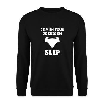 Slip - Sweat-shirt Unisexe - noir - Devant - Alina (178cm) & Michal (187cm)