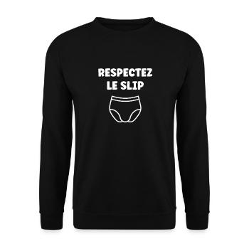 Slip - Sweat-shirt Unisexe - noir - Devant - Alina (178cm) & Michal (187cm)
