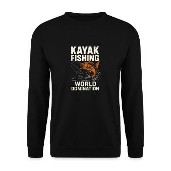Kayak Fishing Life Angler Pride Fish On Outdoor - Unisex Sweatshirt - black - Front - Alina (178cm) & Michal (187cm)