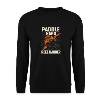 Kayak Fishing Life Angler Pride Fish On Outdoor - Unisex Sweatshirt - black - Front - Alina (178cm) & Michal (187cm)