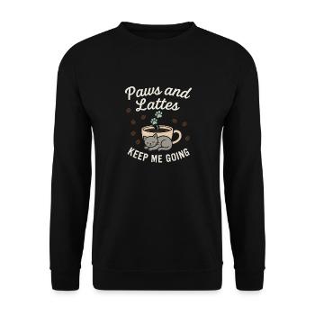Personnel du café pour chats Café Purrista Amoureux des chats - Sweat-shirt Unisexe - noir - Devant - Alina (178cm) & Michal (187cm)